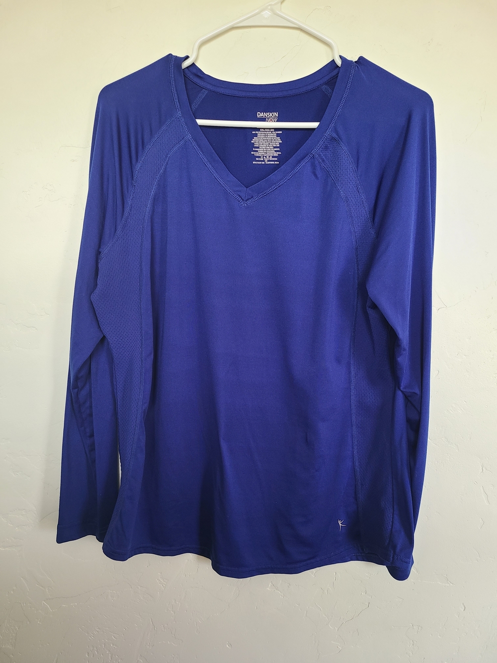 Danskin NOW Fitted V-Neck Top - Royal Ocean Blue